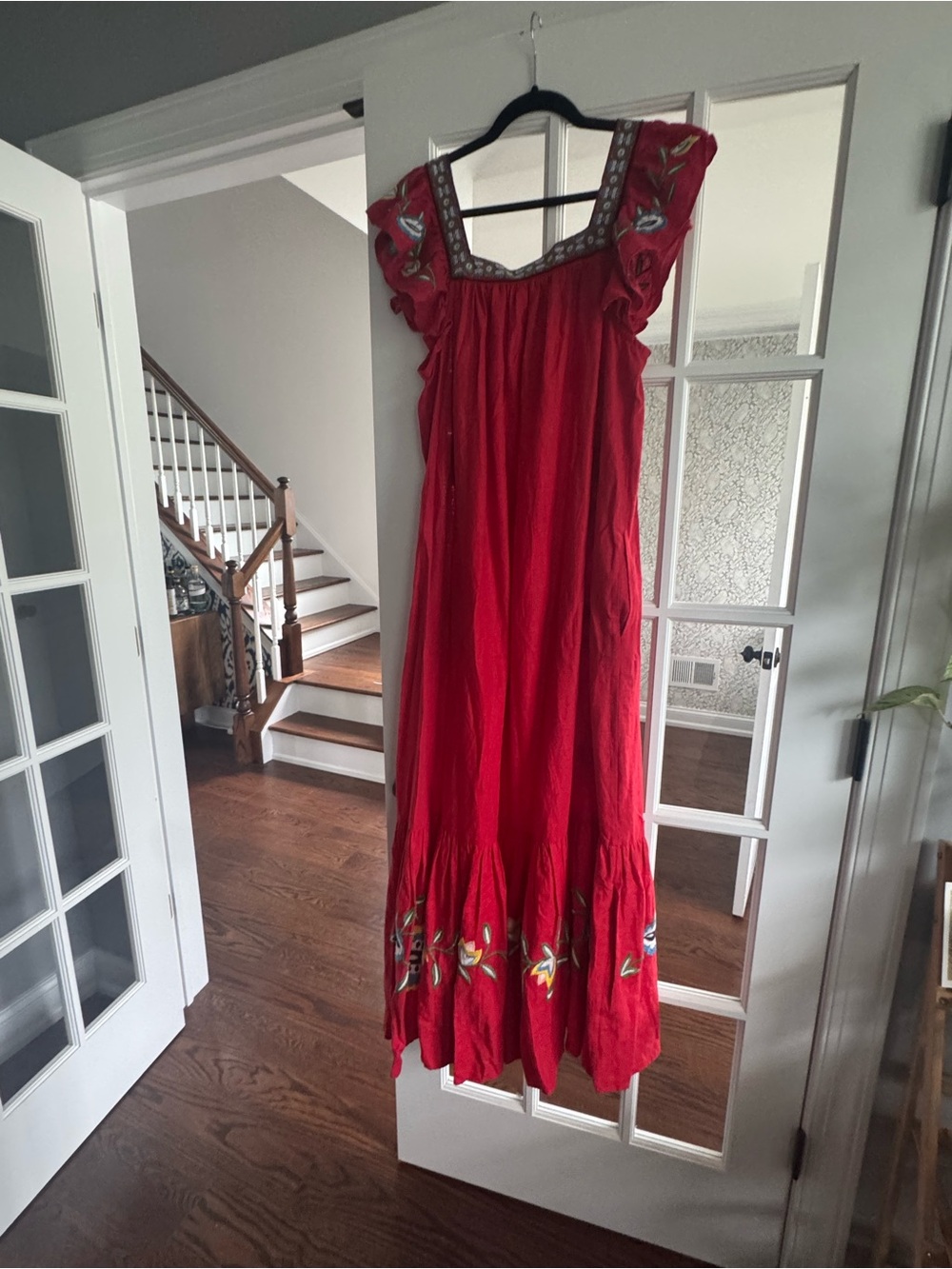 Anthropologie Farm Rio Embroidered Square-Neck Dress - Picture 8 of 9